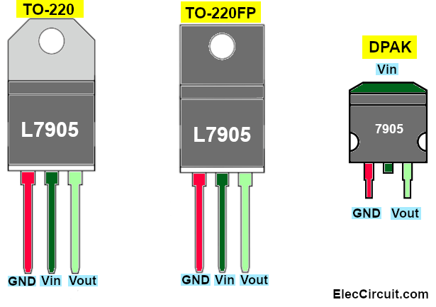 7905 5V Negatif Voltaj Regülatör Devreleri