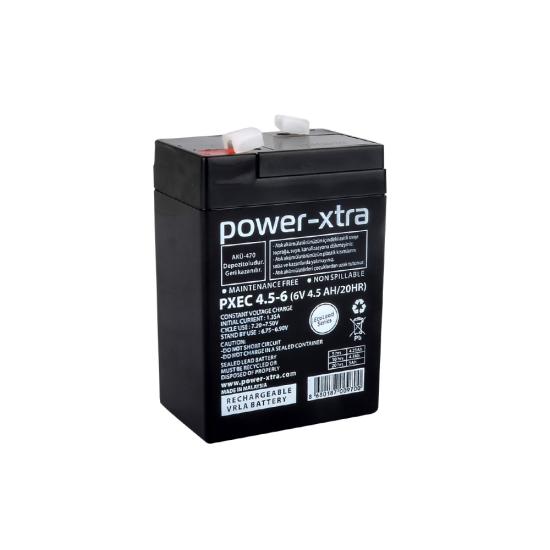 Power-Xtra EcoLead Series - PXEC4.5-6 - 6V 4.5 Ah Kuru Akü - F1