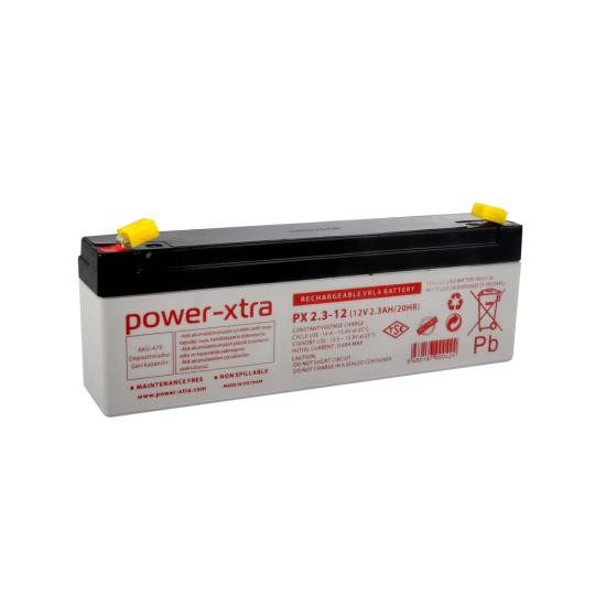 Power-Xtra PX2.3-12 - 12V 2.3 Ah Bakımsız Kuru Akü -F1