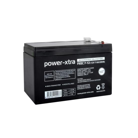 Power-Xtra EcoLead Series - PXEC7-12 - 12V 7 Ah Kuru Akü - F1