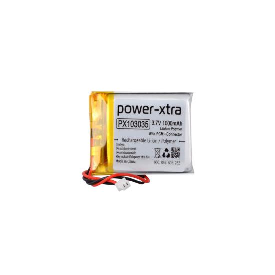 Power-Xtra PX103035 - 3.7V 1000mAh Li-Polymer Pil - Devreli-Soketli