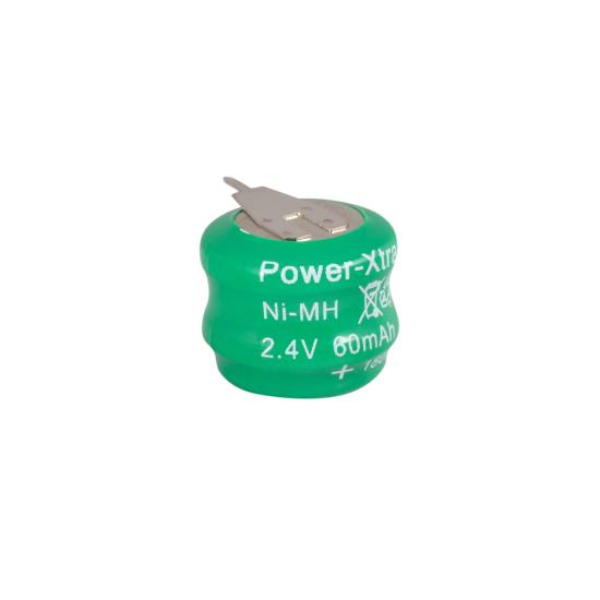 Power-Xtra 2S1P - 2.4V 60 Mah Ni-Mh Şarjlı Buton Pil - 2 Pinli