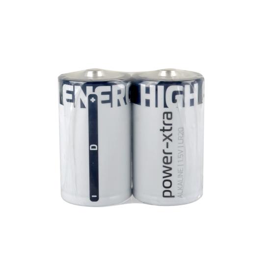 Power-Xtra LR20/D Size Alkaline Pil - 2li Shrink