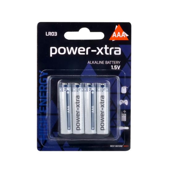 Power-Xtra LR03/AAA Size Alkaline Pil - 4lü Blister