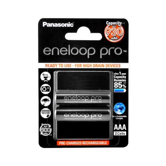 Panasonic Eneloop PRO BK-4HCDE/2BE - 1.2V 930 mAh - Ni-Mh - AAA - 2li Blister