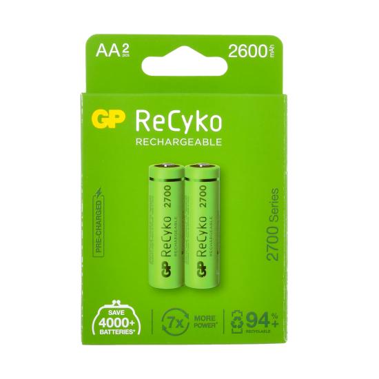 GP 2700 Recyko AA 2600 mAh Şarjlı Kalem Pil 2li