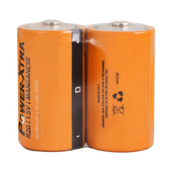 Power-Xtra R20/D Size Zinc Manganez Pil - 2li Shrink