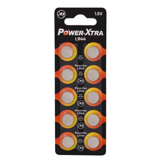 Power-Xtra LR44 Size Alkaline Buton Pil - 10lu Blister