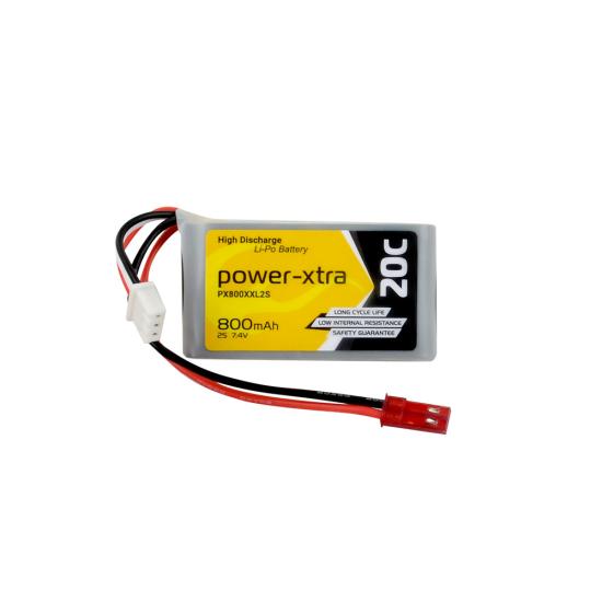 Power-Xtra PX800XXL2S -2S1P- 7.4V 800 mAh Li-Polymer Pil -20C