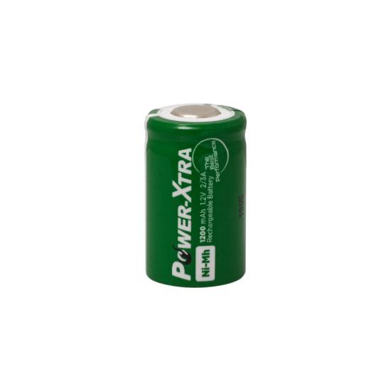 Power-Xtra 1.2V 1200 Mah- 2/3A -Ni-Mh Şarjlı Pil -Flat-Başsız