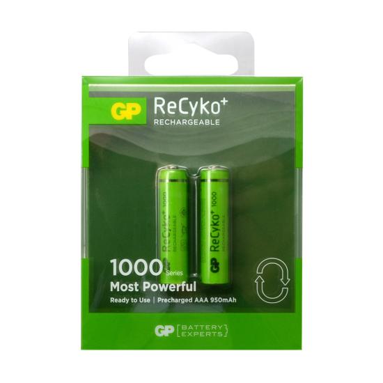 GP Recyko AAA 1000 Serisi 950 mAh İnce Kalem Pil 2li