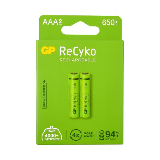 GP Recyko 650 mAh AAA Ni-Mh İnce Kalem Pil 2li Blister