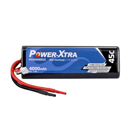 Power-Xtra PX4000WB2S - 2S1P - 7.4V 4000 mAh Li-Polymer Pil -45C