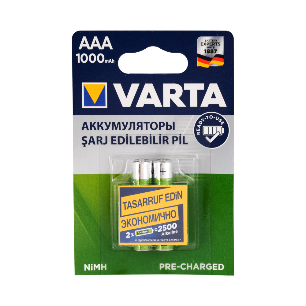 Varta%205703301412%20İnce%20AAA%201000%20mAh%20Şarjlı%20Pil%202li