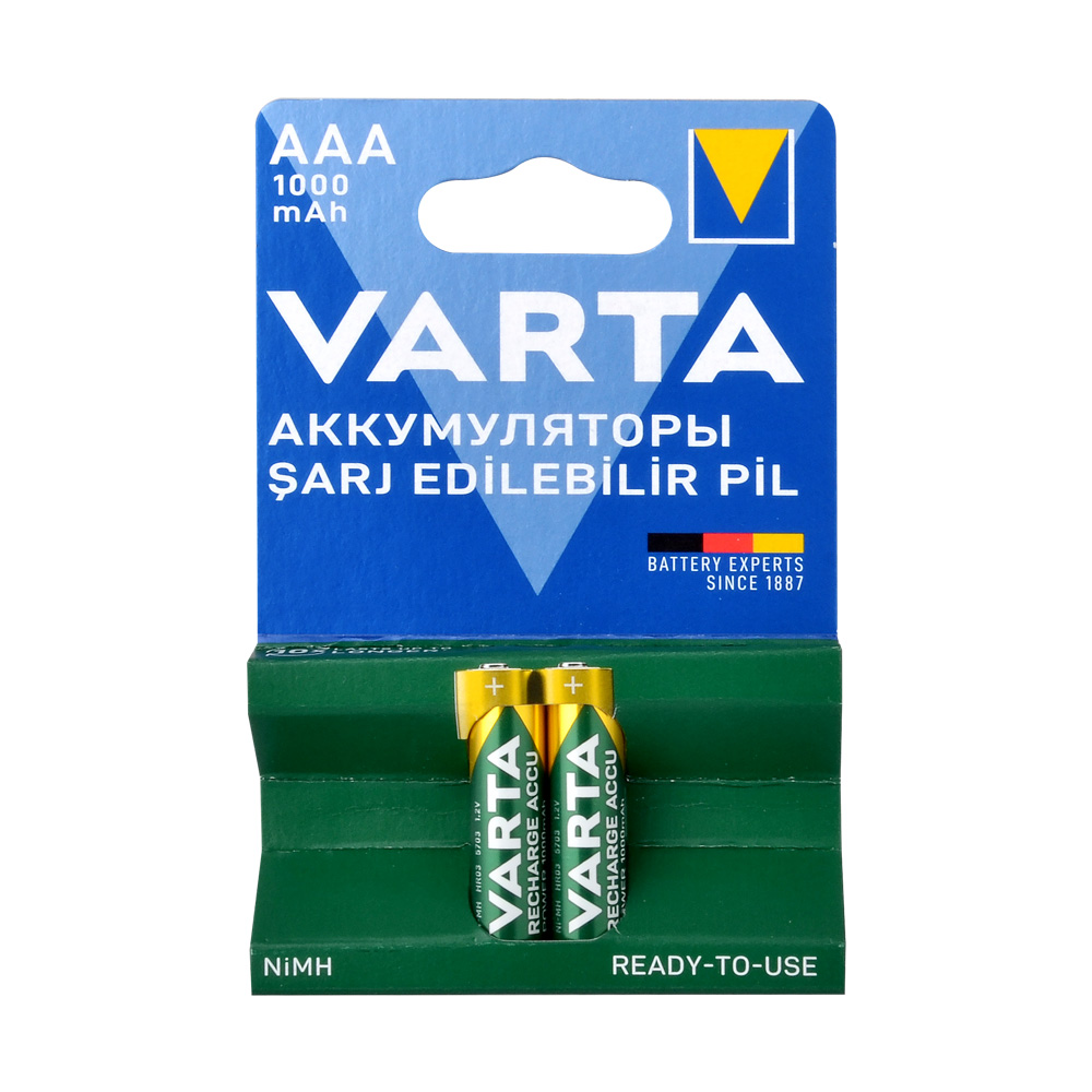 Varta%205703301412%20İnce%20AAA%201000%20mAh%20Şarjlı%20Pil%202li