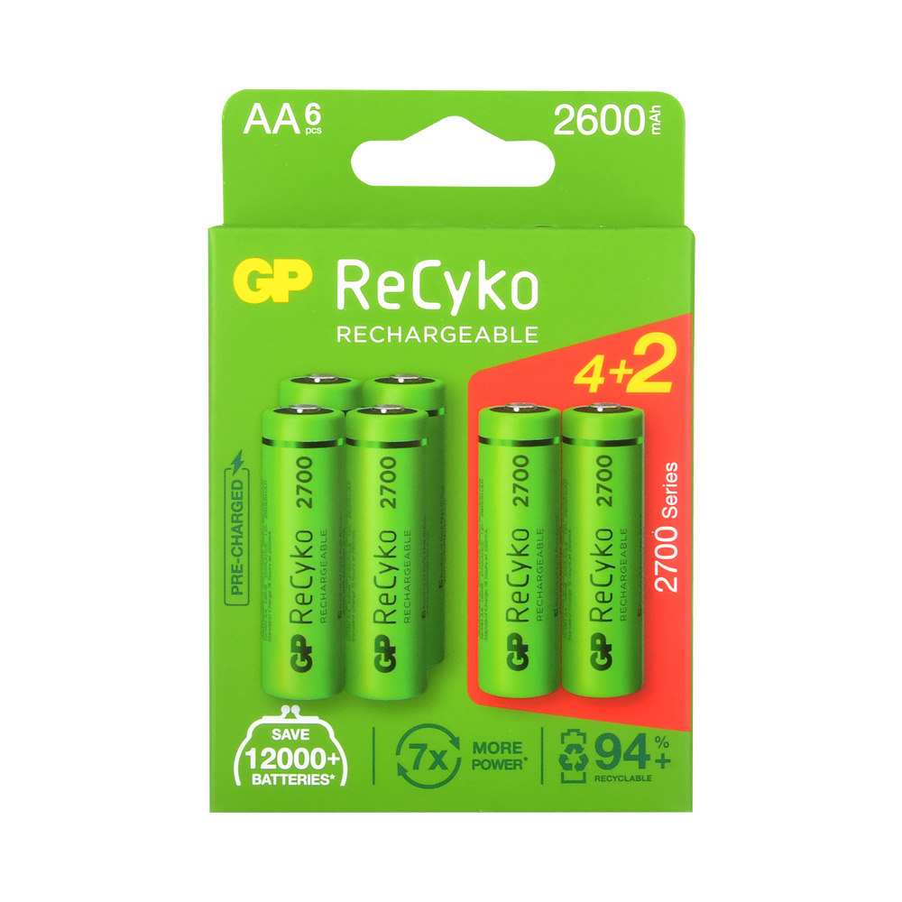 GP%20ReCyko%20AA%202700%20Series%202600%20mAh%20Şarjlı%20Kalem%20Pil%206lı