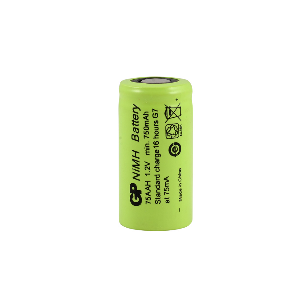 GP%2075AAH%201.2V%20750%20MAH%202/3AA%20Size%20Ni-Mh%20Pil