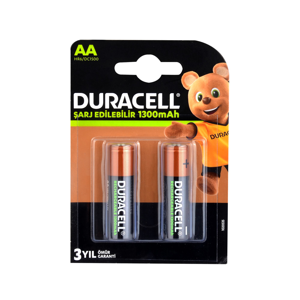 Duracell%201.2V%201300%20mAh%20AA%20Şarjlı%20Kalem%20Pil%202li