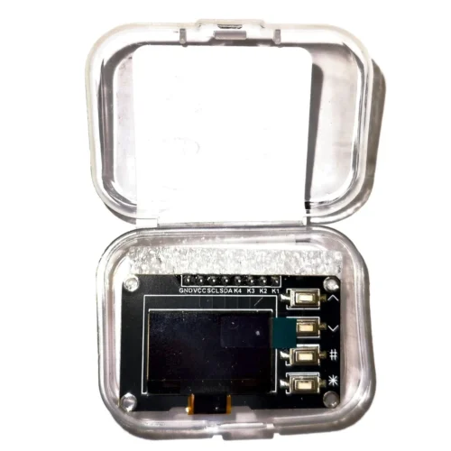 0.96'' inc 128X64 4 PİN BUTONLU OLED GRAFİK LCD EKRAN MAVİ