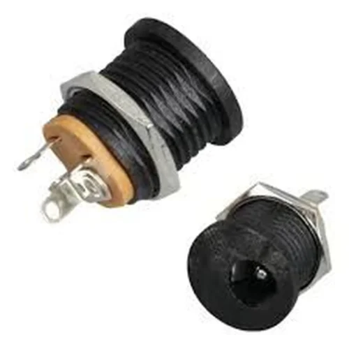 10 ADET - DC ŞASE SOMUNLU 2.1MM ERKEK JAK FİŞ SOMUNLU