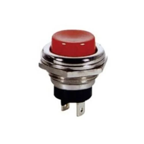 16MM KIRMIZI TERS KONTAK (Normali Kapalı) DS-212 METAL BUTON