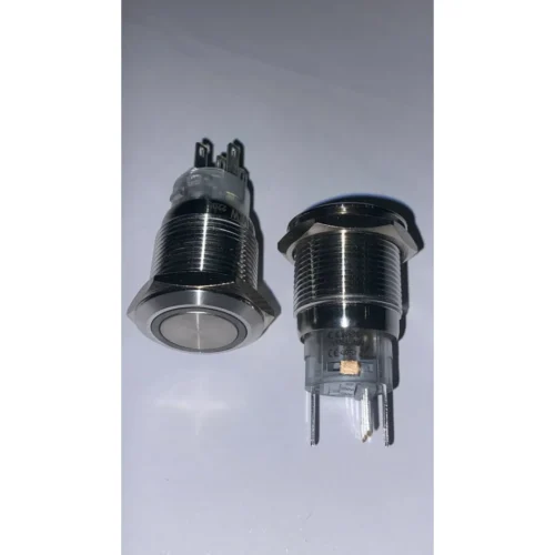 19MM MAVİ PASLANMAZ ÇELİK GÖVDELİ ON-OFF KALICI METAL BUTON