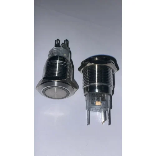 19MM MAVİ LEDLİ PASLANMAZ ÇELİK GÖVDELİ ON-OFF METAL BUTON
