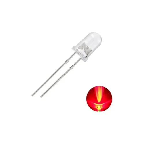 10 ADET - 5MM LED Kırmızı Şeffaf - 5AR3UC-A
