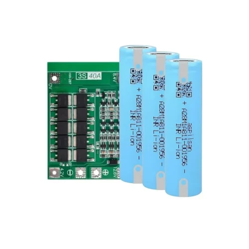 Aspilsan INR18650A28 - 3.7V 2800 mAh Li-ion Şarjlı Pil - 25A 3 Lü (+ - Pinli) + 3S 40Ah Koruma Devresi