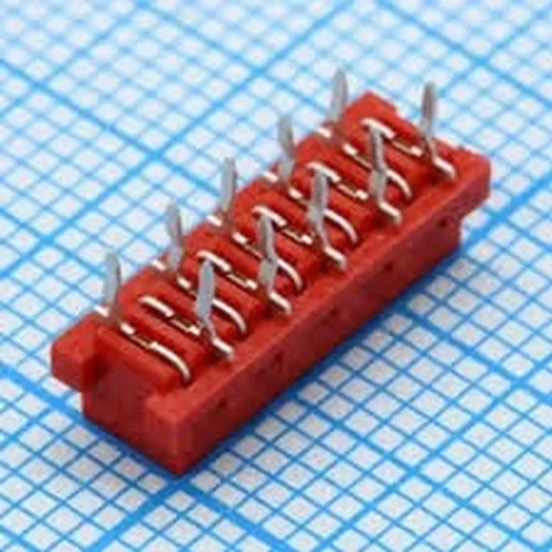 DS1015-04-10R6XB MICRO MATCH KONNEKTÖR THT V/T 10 PİN (2X5) 2.54MM DİŞİ KIRMIZI KONNEKTÖR