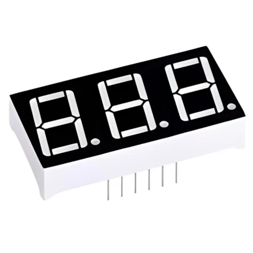 E1-3056-AUR-1 7 SEGMENT 3 DİGİT 14.2MM (+) KIRMIZI LED DISPLAY
