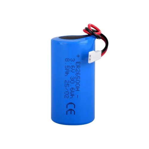Fanso ER26500H - 1S1P - C Size - 3.6V 8500 mAh Şarjsız Li-SOCI2 Lithium Pil - Soketli - 51005-2P - Ters