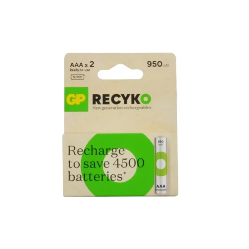 GP Recyko AAA 1000 Serisi 950 mAh İnce Kalem Pil 2li