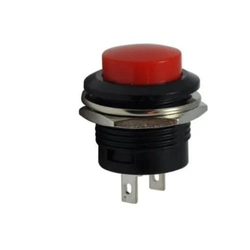 KIRMIZI PLASTİK BUTON YAYLI 16MM