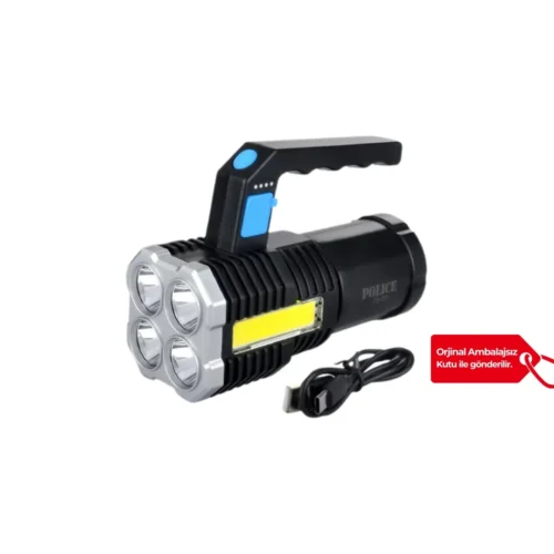 Police PS-353 Power+Cob Ledli Şarjlı El Feneri - K