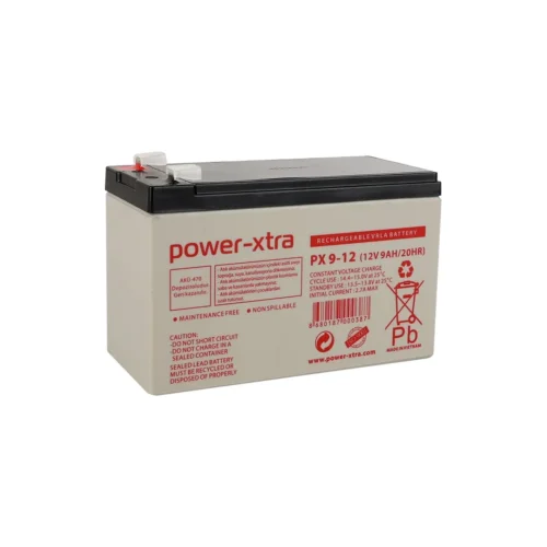 Power-Xtra PX9-12 - 12V 9 Ah Bakımsız Kuru Akü-F2
