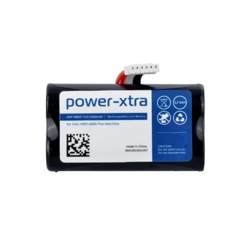 Power-Xtra - 2S1P - 18650 - 7.4V 2400 mAh - PAX A910 A930 Uyumlu POS Pili - Li-ion Batarya