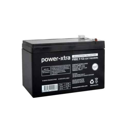 Power-Xtra EcoLead - PXEC7-12 - 12V 7 Ah Kuru Akü - F2