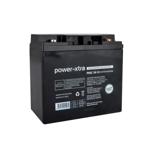 Power-Xtra EcoLead - PXEC18-12 - 12V 18 Ah Kuru Akü - F3 - (M5 Bolts)