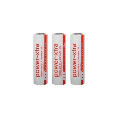 Power-Xtra PX18650-24P - 3.7V 2400 Mah Li-ion Şarjlı Pil - 12C - 30A 3 Lü Paket