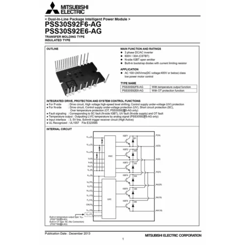 PSS30S92F6-AG 30A 600V IGBT MODULE