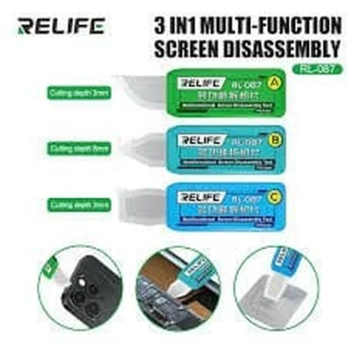 RELIFE RL-087 ÇOK FONKSİYONLU SÖKME BIÇAĞI ULTRA İNCE - AÇMA APARATI SETİ