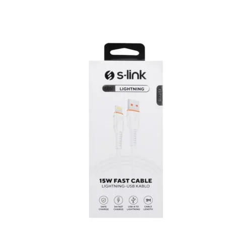 S-link SL-X242 1M 15W 3A Lightning Hızlı Data/Sarj Kablosu