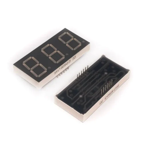 SAVT8031AS-21 LED DISPLAY 7 SEGMENT 3 DIGIT 20.32MM (-) RED