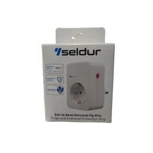 SELDUR - ŞOK VE AKIM KORUMALI FİŞ - PRİZ 16A - 250V MAX:3600W