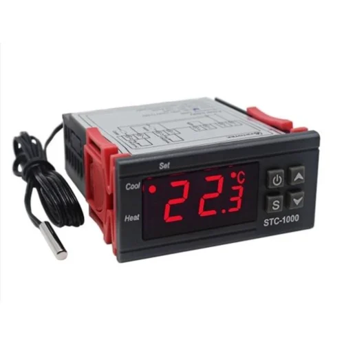 STC-1000 AC 110-220V 10A LCD Ekranlı NTC Sensörlü Termostat Sıcaklık Kontrol Modülü