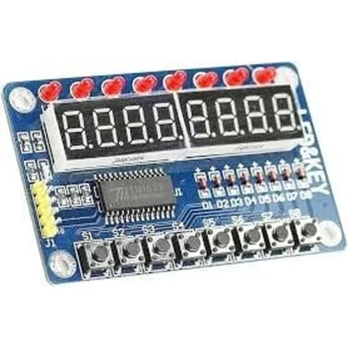 TM1638 Modülü Anahtar Ekran AVR Arduino 8-Bit Dijital LED Kartı