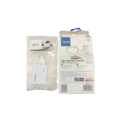 XKIN 67W USB-A FAST WALL CHARGER USB-A/TYPE-C ŞARJ ADAPTÖRÜ/KABLOSU