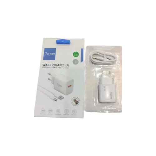 XKIN WALL CHARGER USB-A/TYPE-C FAST CABLE ŞARJ ADAPTÖRÜ/KABLOSU 18W