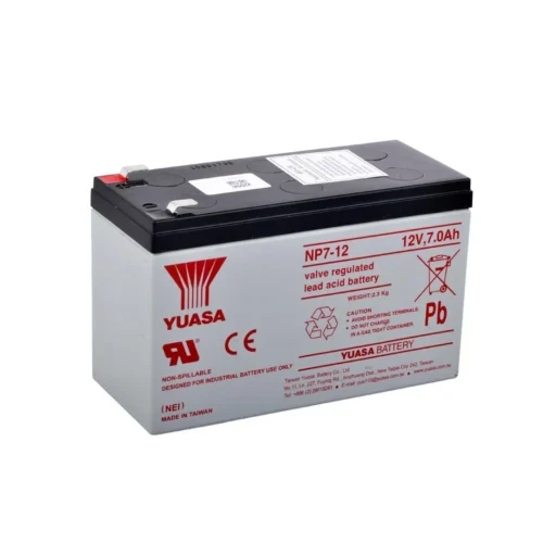 Yuasa NP7-12L - 12V 7 Ah F2 (Kalın) Bakımsız Kuru Akü